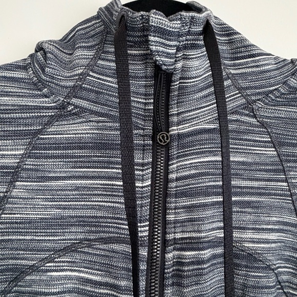 Lululemon Hooded Define Jacket Nulu Mini Space Dye Herringbone Heathered Size 10 - Picture 2 of 9